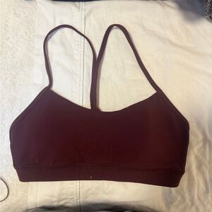 Lululemon Flow Burgundy Yoga Bra